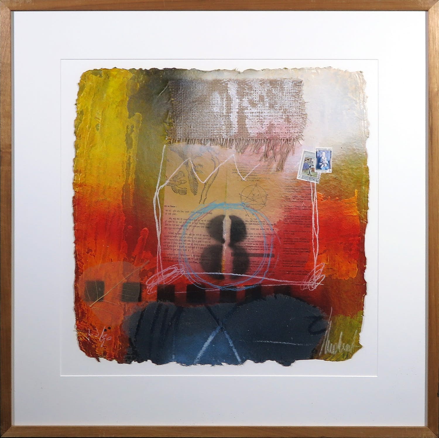 Theo Koster - Zeefdruk, Zonder titel - Ingelijst verkocht voor € 50!