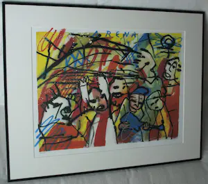 Herman Brood - Ingelijste zeefdruk , ArenA Amsterdam , Ajax – met certificaat – 71 x 91 cm kopen? Bied vanaf 250!
