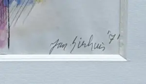 Jan Sierhuis - Houtskool en aquarel op papier: 'Liggend naakt' (1971). kopen? Bied vanaf 180!