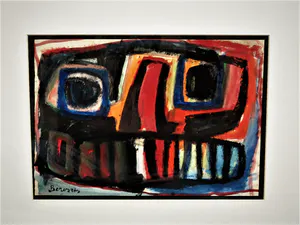 Paul Bervoets - Belgisch Expressionist - groep G-58 - Olieverf "le Masque" - mooi ingelijst kopen? Bied vanaf 168!