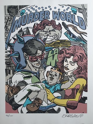 Erro - Murder World - Groot werk - 89 x 66 cm - Gesigneerd en gedateerd 2018 kopen? Bied vanaf 165!