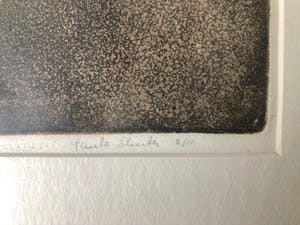 Paula Sluiter - Chinese Leeuwen - Ets/aquatint, Ingelijst kopen? Bied vanaf 75!