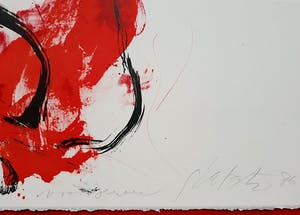 Ger Lataster - Compositie in rood en zwart, litho kopen? Bied vanaf 75!