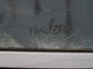 Niet of onleesbaar gesigneerd - Sfeervol impressionistisch Winterlandschap bij ondergaande zon - gesigneerd kopen? Bied vanaf 1!