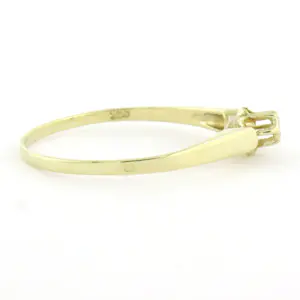 14k bicolour gouden ring met single cut geslepen diamant tot. 0.01ct kopen? Bied vanaf 110!