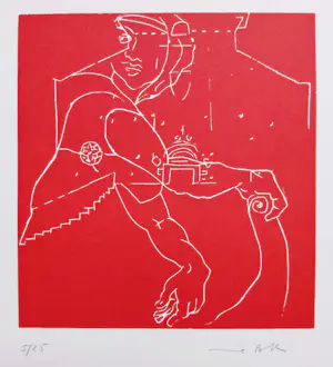 Uwe Poth - Italienische Reise, complete cassette met 12 handgesigneerde linosnedes kopen? Bied vanaf 495!