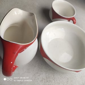 Societe Ceramique - Lampetstel: Waskom, Waterkan, Po kopen? Bied vanaf 1!