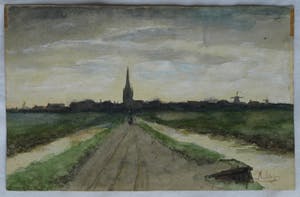 Johan van Hulsteijn - 2x Aquarel , “Landschap met vrouw” – gesigneerd – ca 1885 kopen? Bied vanaf 10!