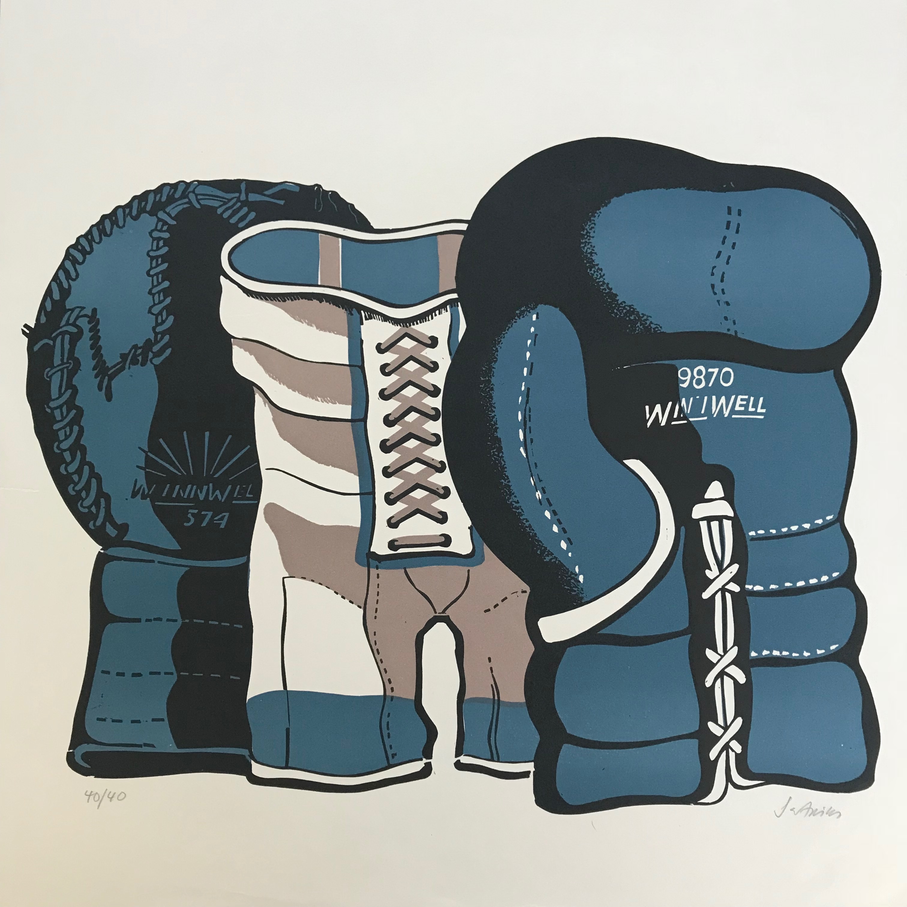 Niet of onleesbaar gesigneerd - Mooie zeefdruk - Winnwell - 40/40 kopen? Bied vanaf 1!