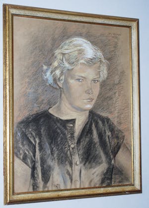 Herman Heuff - Zonnig dorp, Zeeland + onbekend gesigneerde pastel jonge vrouw kopen? Bied vanaf 10!