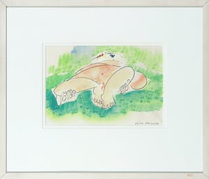 Rajne Dangova - Aquarel, Naakt in het gras kopen? Bied vanaf 1!