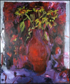Marieke Thomassen - Acryl op doek, Zonnebloemen (Groot) kopen? Bied vanaf 1!