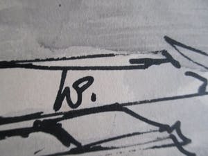 Niet of onleesbaar gesigneerd - Pentekening Haven Hoorn, gesigneerd kopen? Bied vanaf 1!