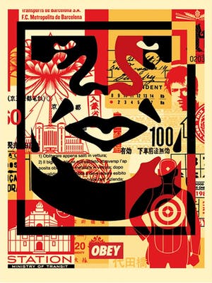 Shepard Fairey - OBEY GIANT FACE COLLAGE (bottom) kopen? Bied vanaf 45!