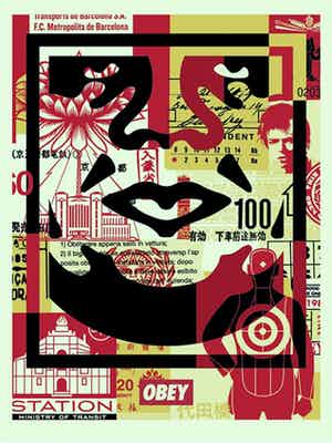 Shepard Fairey - OBEY GIANT FACE COLLAGE (bottom) verkauft für € 45!