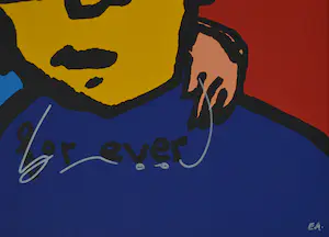 Herman Brood - For Ever - zeefdruk op linnen - Handgesigneerd kopen? Bied vanaf 375!
