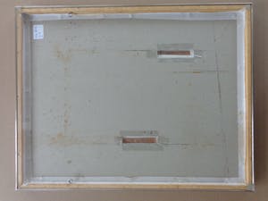 Anton Rooskens - COBRA-ABSTRACTIE / ZW-W LINOSNEDE + POTLOOD / 49x38cm / KADER / SIG / 1954 kopen? Bied vanaf 265!