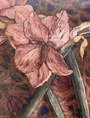 Marcel Schellekens - Kleurenets - 'Amarylissen' - Ingelijst kopen? Bied vanaf 150!