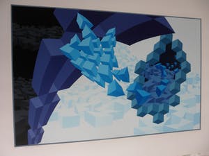 Hans Klaui - Mooi geometrische zeefdruk van Hans Klaui, 1992-6 kopen? Bied vanaf 40!