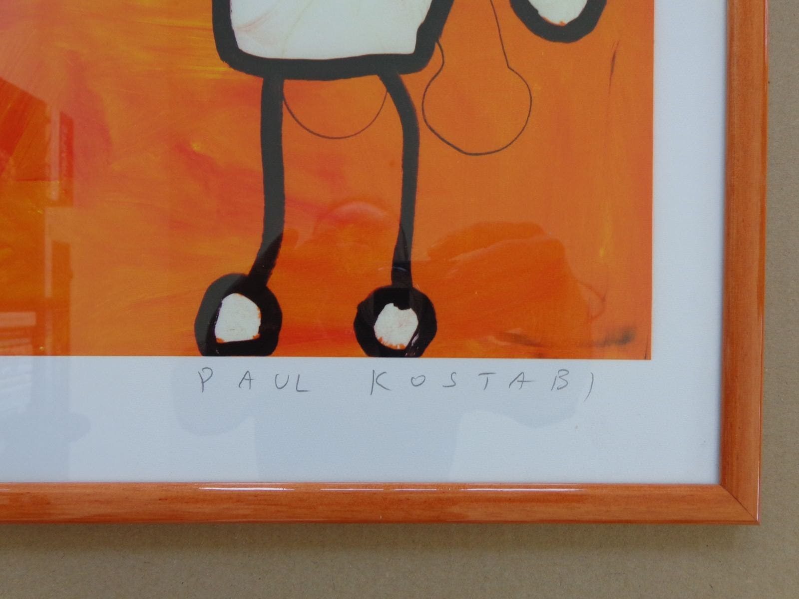 Paul Indrek Kostabi - DRIE FIGUURTJES / GICLEE / 46x63cm / KADER / SIG kopen? Bied vanaf 45!