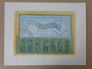 Jan Montyn - ABSTRACTIE / KLEURETS / 49x64cm / SIG / 1975 kopen? Bied vanaf 65!