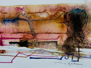 Mark Polee - Intrigerende gemengde techniek op papier "pattern of action" - gesigneerd kopen? Bied vanaf 37!