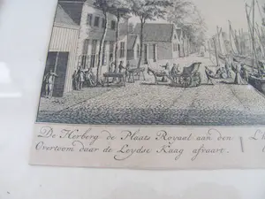 Abraham Rademaker - De Herberg de Plaats Royaal aan den Overtoom daar de Leydse Kaag afvaart kopen? Bied vanaf 50!