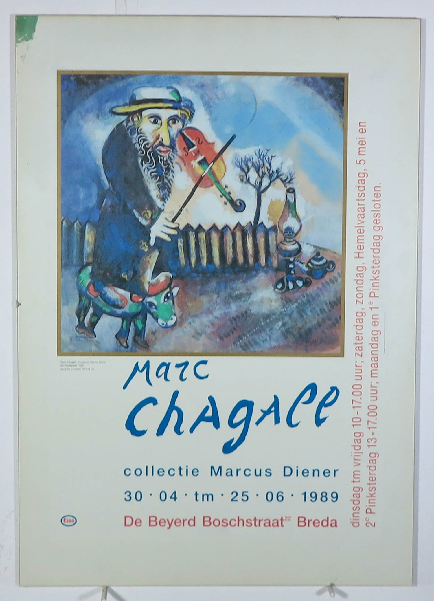 Marc Chagall - Tentoonstellingsaffiche - Ingelijst verkocht voor € 10!