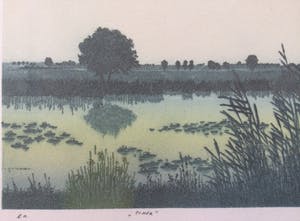 Henk Kastelijn - Zomer & Herfst | 2x kleuren zeefdruk (e.a.) - ingelijst kopen? Bied vanaf 30!