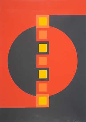 Cyril Lixenberg - Zeefdruk, Zonder titel (Groot) verkocht voor € 35!