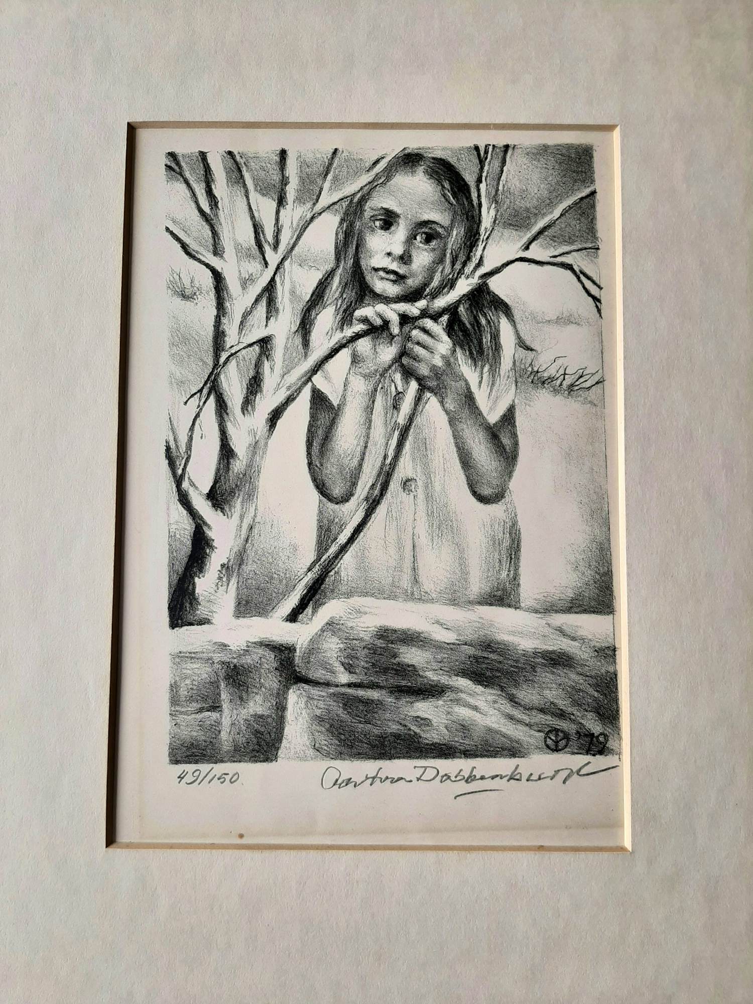 Buy Aart van Dobbenburgh - litho , Meisje – 1979? Bid from 25!