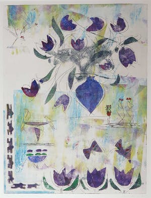 Lia van Leeuwen - Kleurenets, Vaas met bloem kopen? Bied vanaf 1!