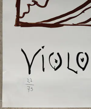 Pierre Alechinsky - Litho: 'Des Violoncelles' (2002). kopen? Bied vanaf 625!