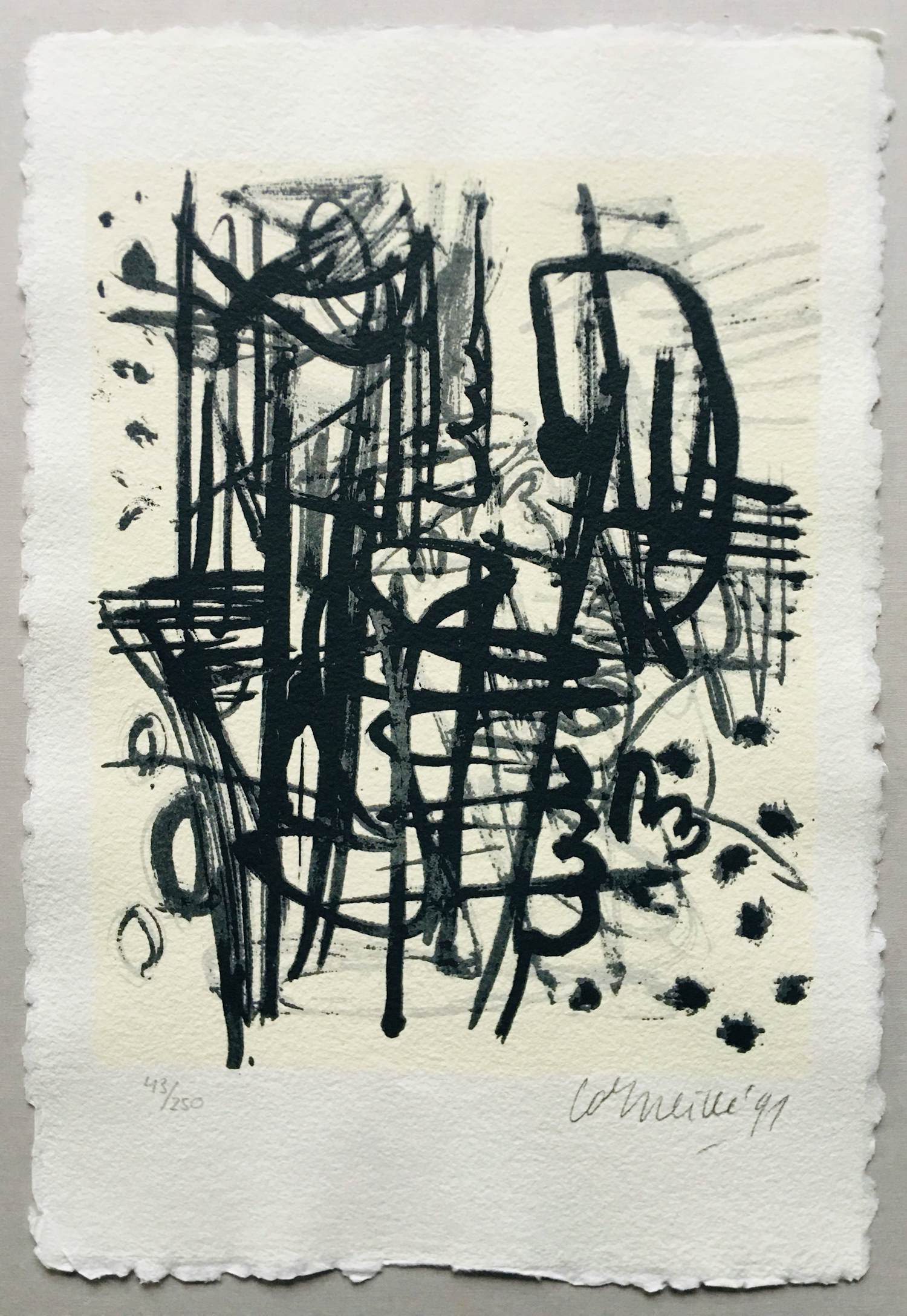 Corneille - abstracte zeefdruk - 1991 kopen? Bied vanaf 150!