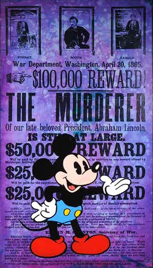 Jan Bollaert - Gemengde techniek op board, Lycoln-Purple (Groot) verkocht voor € 100!