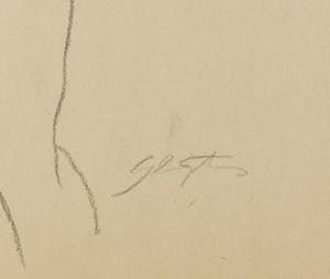 Jan Sluijters (jr.) - Tekening, Staand naakt kopen? Bied vanaf 40!