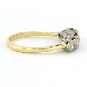 Buy 18k bicolour gouden ring bezet met briljant geslepen diamant 0.30 karaat? Bid from 420!