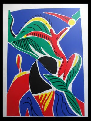 Yolande Brouwers - Zeefdruk. Titel, "Dans tussen hemel en aarde". kopen? Bied vanaf 30!