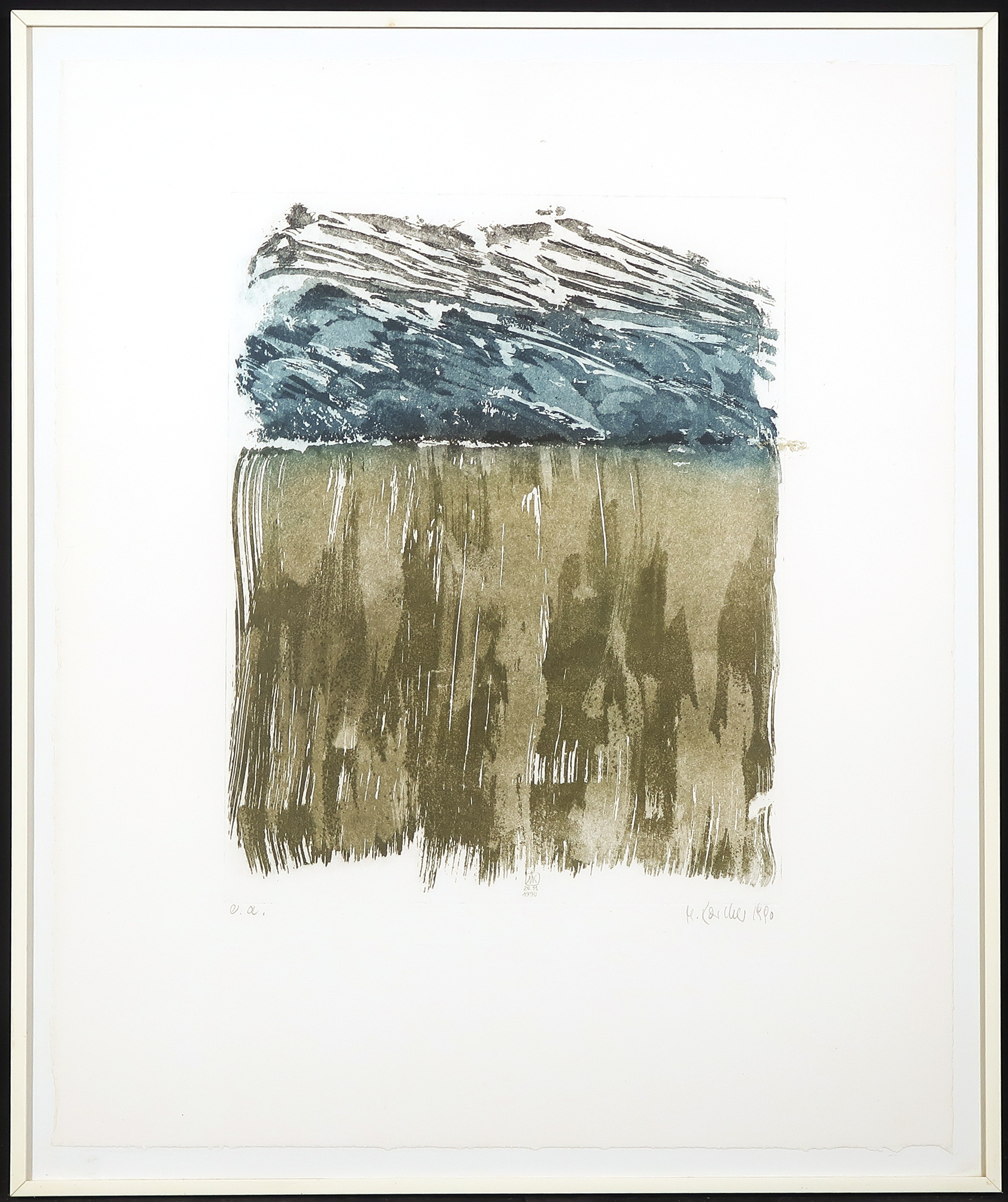 Manfred Karcher - Aquatint, Landschap - Ingelijst kopen? Bied vanaf 1!