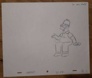 Matt Groening - originele productie tekening, The Simpsons, Homer kopen? Bied vanaf 65!