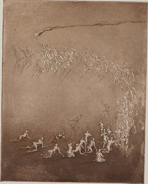 Ronald Tolman - Vlucht II - 76/100 - aquatint op papier kopen? Bied vanaf 20!