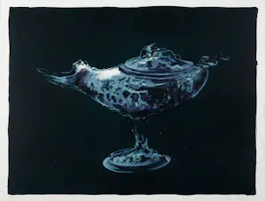 Brieke Drost - Litho op papier, Visglas - Ingeljist kopen? Bied vanaf 35!