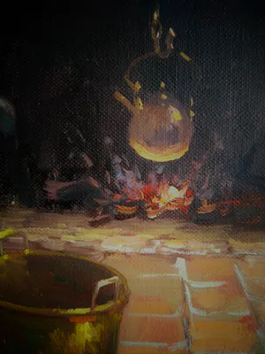 Niet of onleesbaar gesigneerd - Hollandse school, sfeerimpressie oude kamer kopen? Bied vanaf 1!