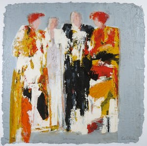 Wil Willemsen - Zeefdruk op geschept papier, Intermezzo - Ingelijst (Groot) kopen? Bied vanaf 60!