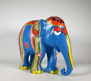 Corneille - Acryl op polyester, Elephant Parade kopen? Bied vanaf 500!