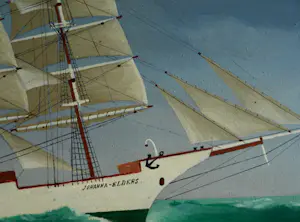 Curiosa - Het huwelijksbootje van Jan de Rooij voor zijn vrouw Johanna Elders – ca. 1912 kopen? Bied vanaf 50!