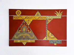 Valentin Bakardjiev - Groot olieverf op doek - Pineapple runner II - 2013 - gesigneerd vendu pour 170€ !
