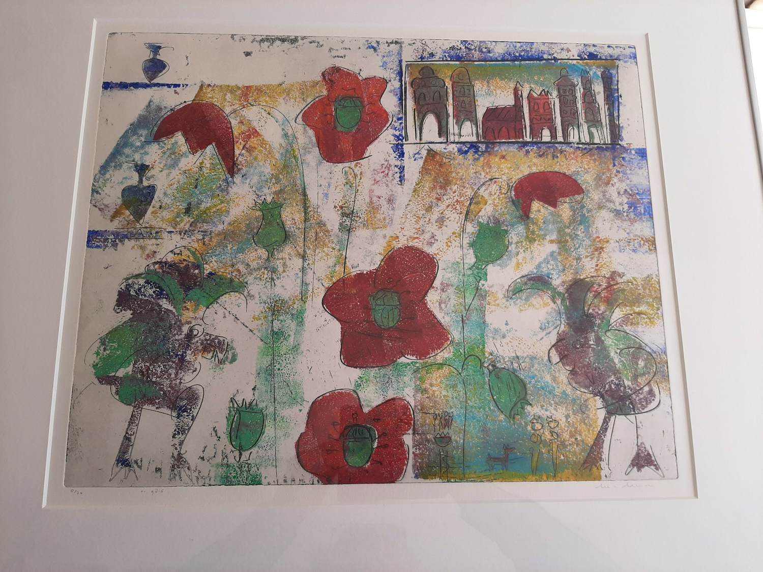 Lia van Leeuwen - Kleuren ets, nr 9815 kopen? Bied vanaf 35!