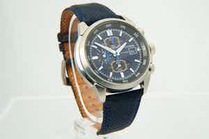 2557 - RVS (stalen) Citizen pols horloge type Eco-Drive B612 Chronograph verkocht voor € 60!