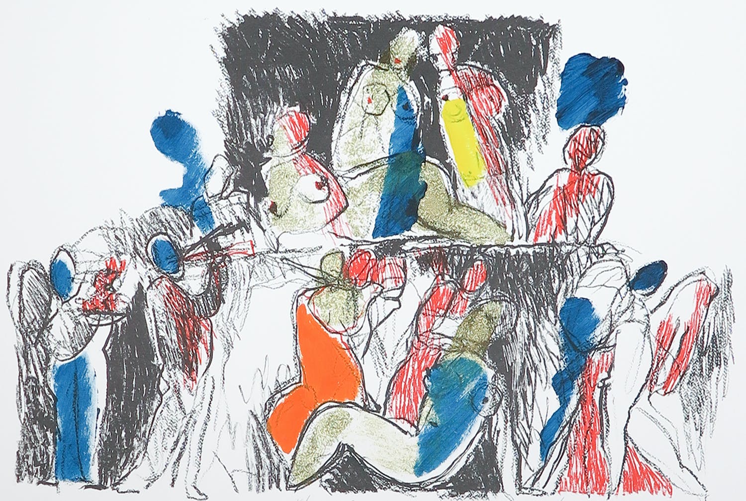 Jan Peter van Opheusden - Litho, Feest der Goden Verkocht | Kunstveiling.nl